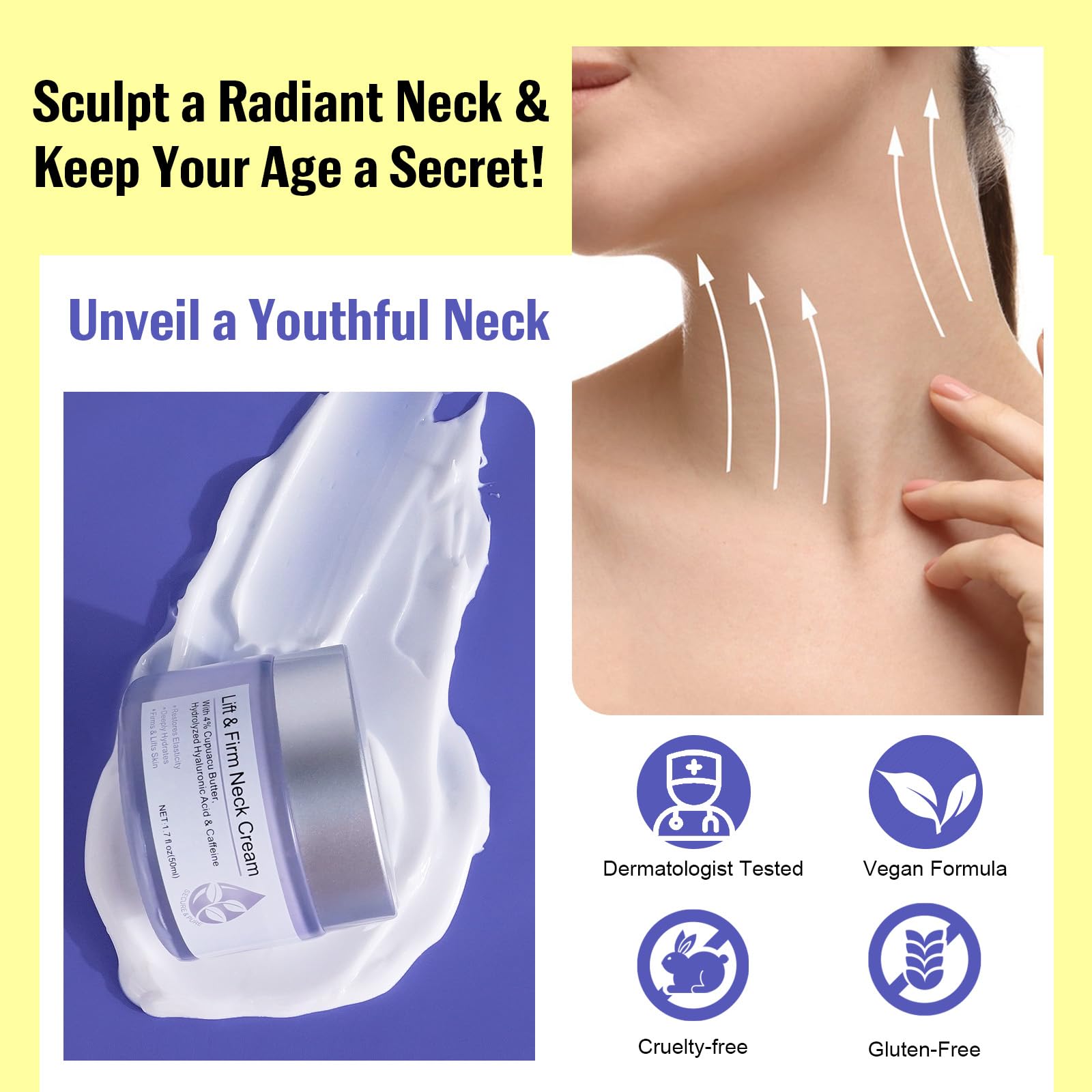 ZIXAOK Crema Cuello: tono de piel más uniforme tras uso constante