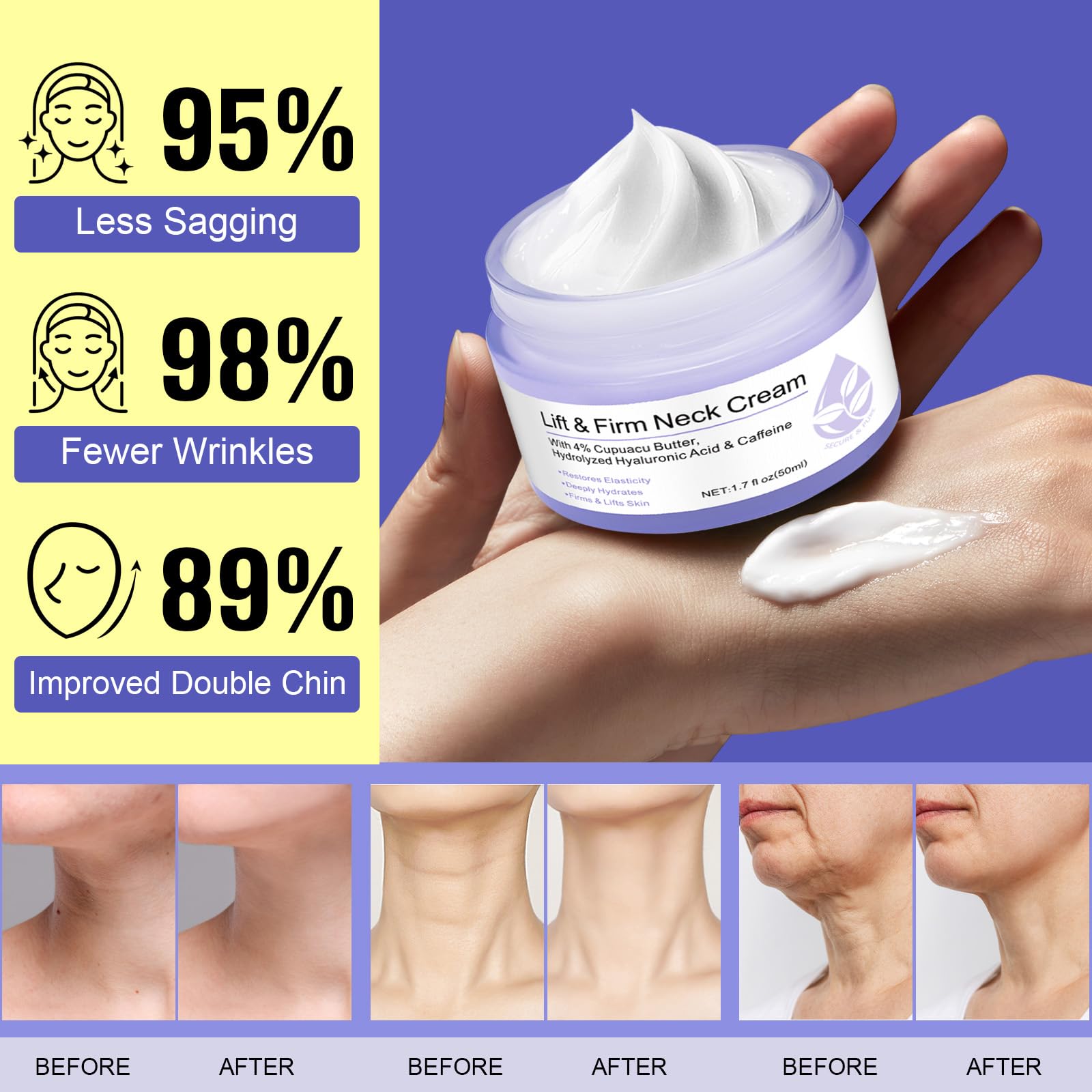 ZIXAOK Crema Cuello: uso diurno y nocturno para cuidado continuo