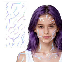 Tatuaje iriscentes de Zizzy Zuzim para el cuello, efecto cambiante ideal para cosplay