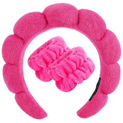 Banda spa Zkptops para mujer con esponja y toalla, ideal para lavado facial.