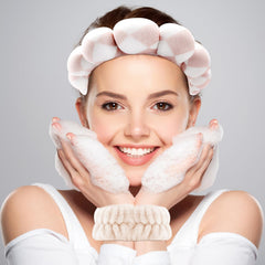 Zkptops pulsera muñeca spa: absorbe sudor y agua, ideal para rutinas de cuidado de la piel.