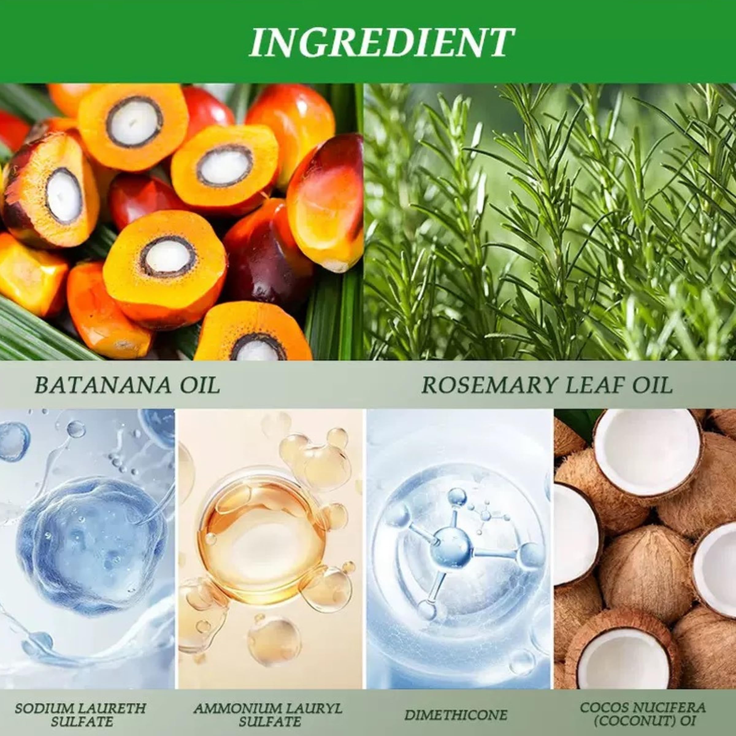 Aplicación diaria para cabello sano con champú ZLSJJCLMZ batana y romero