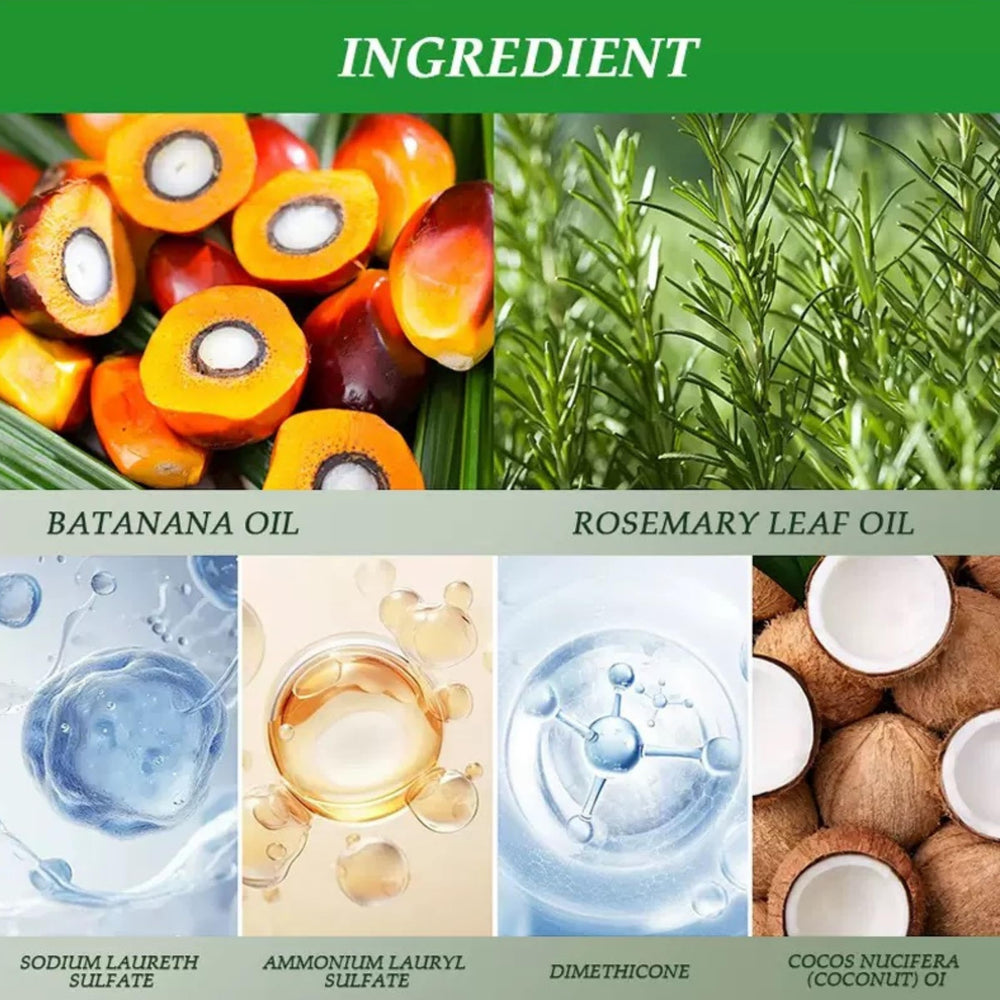 Aplicación diaria para cabello sano con champú ZLSJJCLMZ batana y romero