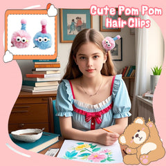ZLSPTK pom pom azul, pin de pelo para peinados divertidos