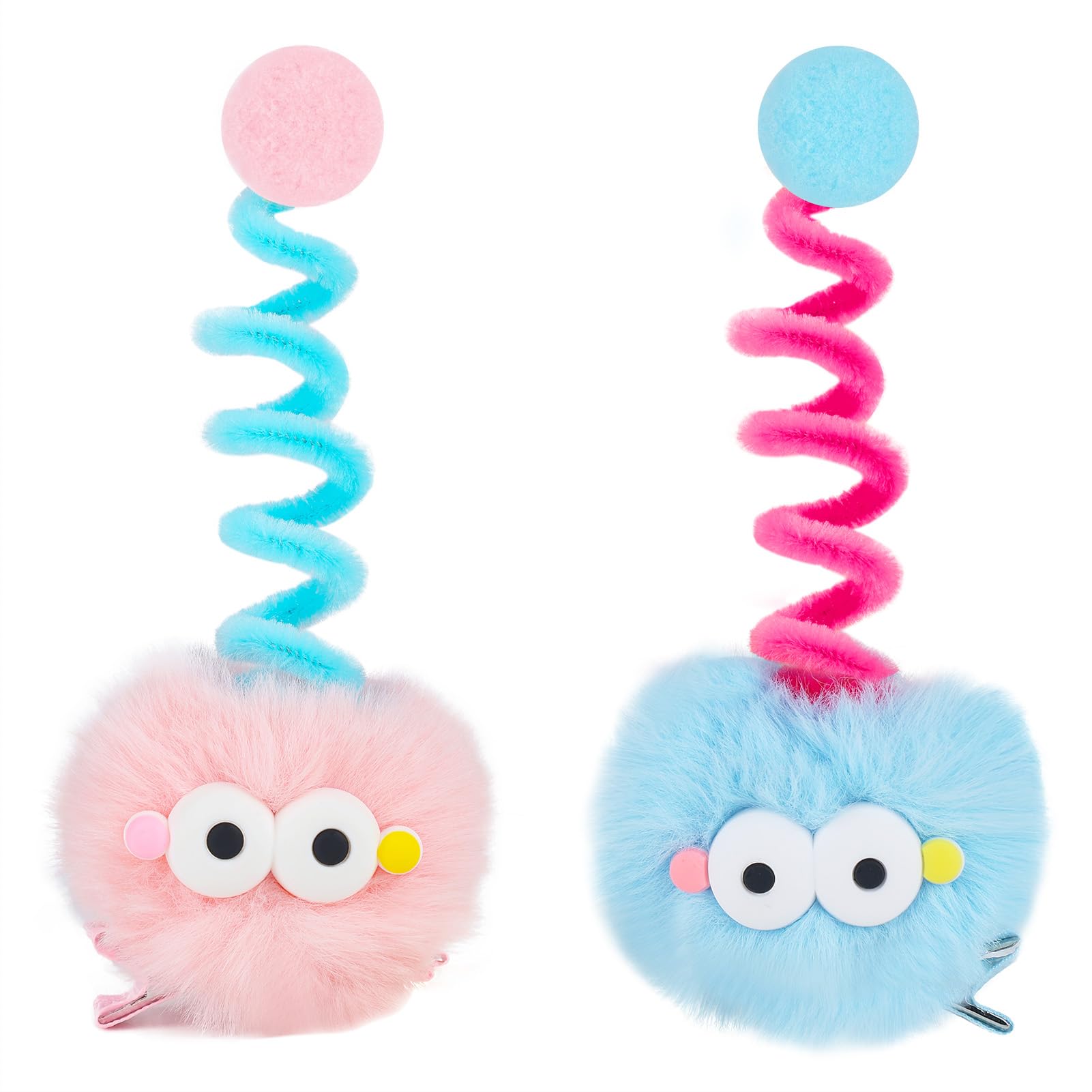 ZLSPTK pom pom rosa, pin de pelo para peinados diarios