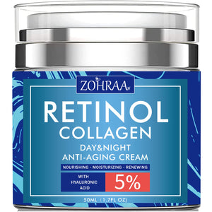 ZOHRAA Crema Retinol frente al frasco, hidratación duradera para la piel