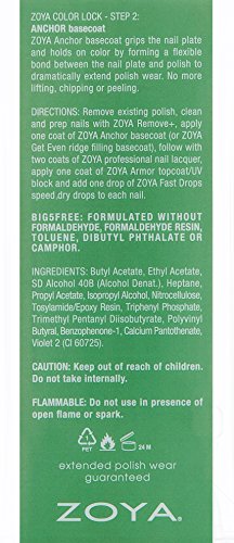 Zoya Anchor Base Coat en botella, ideal para uñas naturales con acabado suave.