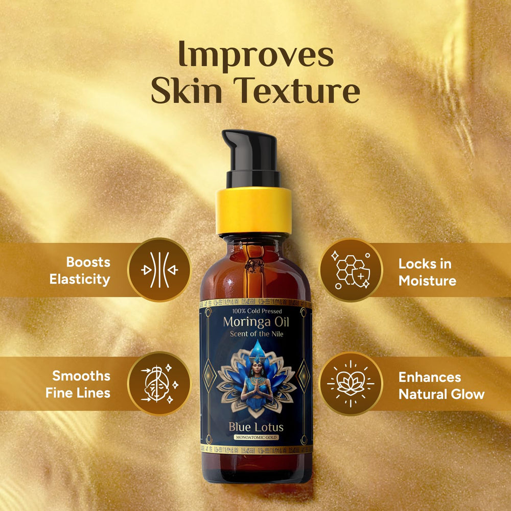 ZP.TECH Aceite moringa loto azul, textura ligera y absorción rápida