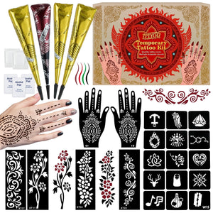 Kit ZPTYCHZ de stencil para tatuajes temporales listo para empezar tu arte corporal.
