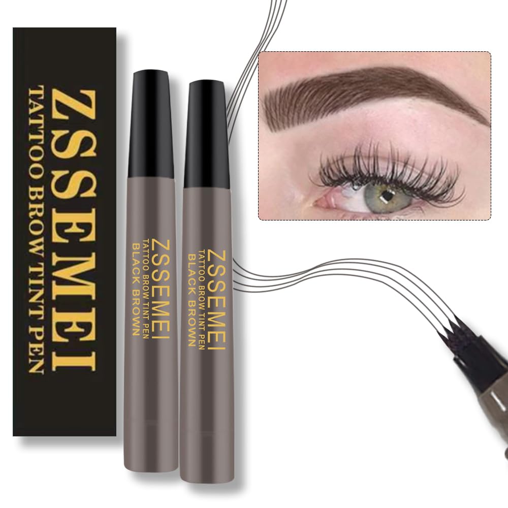 ZSSEMEI: pluma para cejas resistente al agua para uso diario sin retoques.