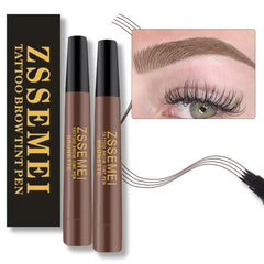 ZSSEMEI delineador cejas impermeable doble pack para un look duradero.
