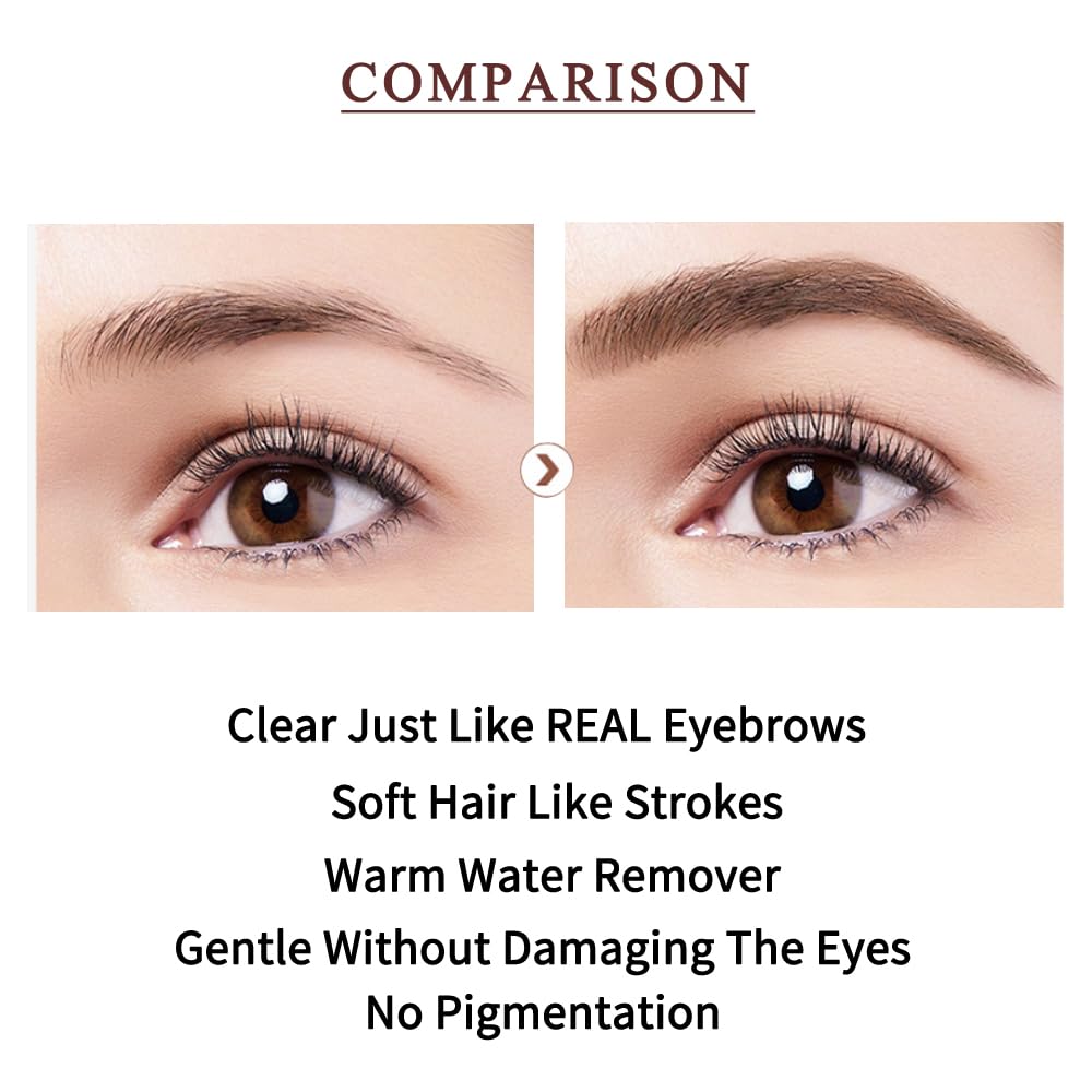 ZSSEMEI muestra color natural para cejas definidas y suaves.