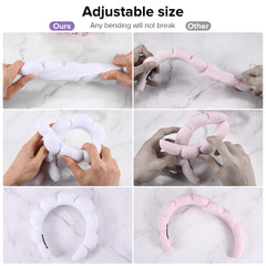 Ztomine Spa Headbands para maquillaje, impiden que el cabello interfiera.