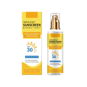 ZTSGU protector solar para cabello SPF30 en botella, protege el color y el brillo.