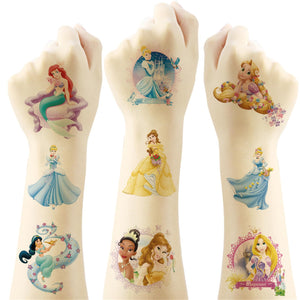 ZUIYIJIANGNAN tatuajes-princesas-20hojas: colección encantadora para fiestas y regalos.