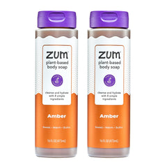 Zum Jabón Amber: botella de doble pack para alto rendimiento y aroma duradero.
