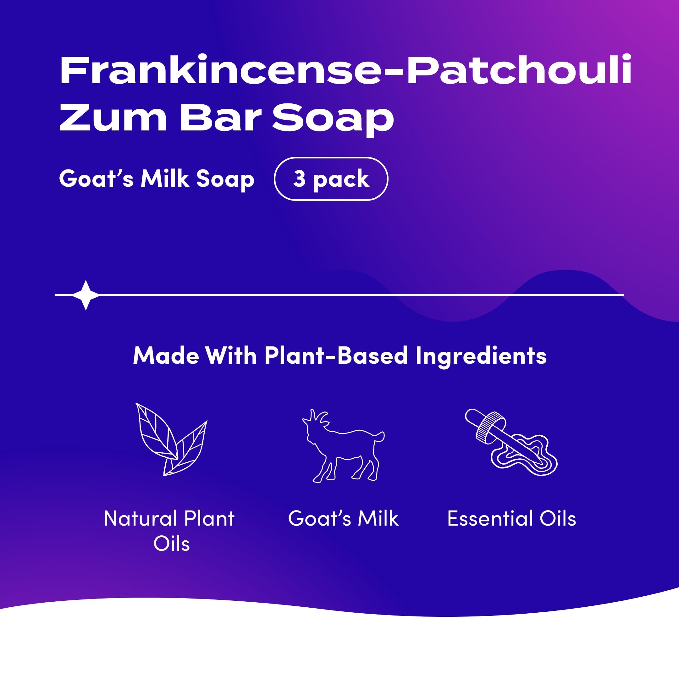 Jabón Zum Indigo Wild con patchouli y menta, ideal para uso diario en manos y cuerpo