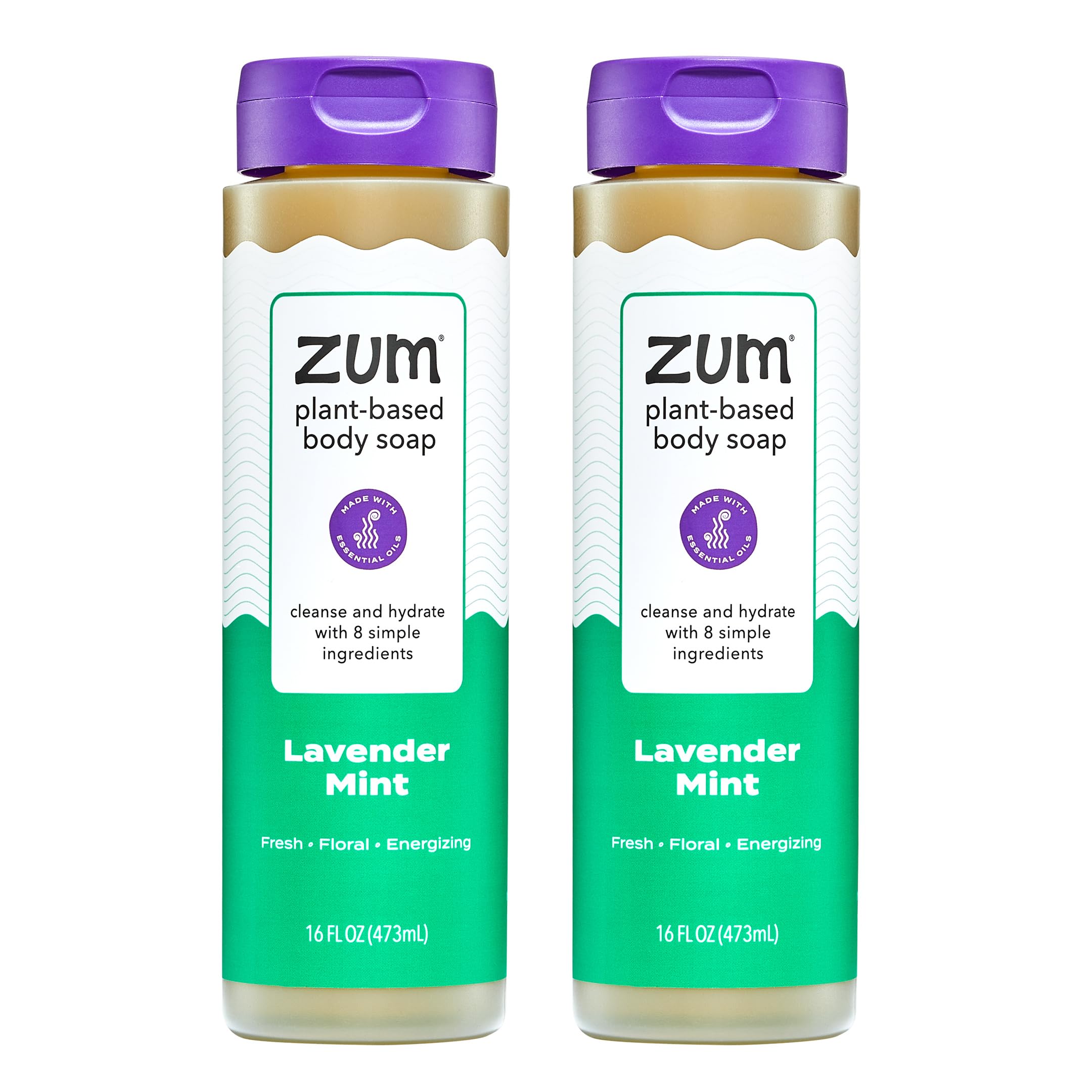 Zum Jabon Cuerpo Lavanda Menta: botella frontal para ducha diaria.