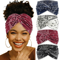 ZUYASEZ banda ancha con estampado paisley ideal para sostener el cabello durante entrenamientos